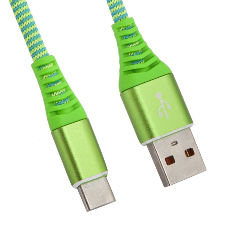 

USB кабель «LP» Type-C «Носки» (зеленый/блистер)