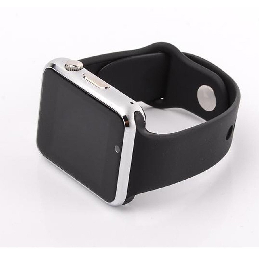 Умные часы Smart Watch A1, Серебро, Черный ремешок