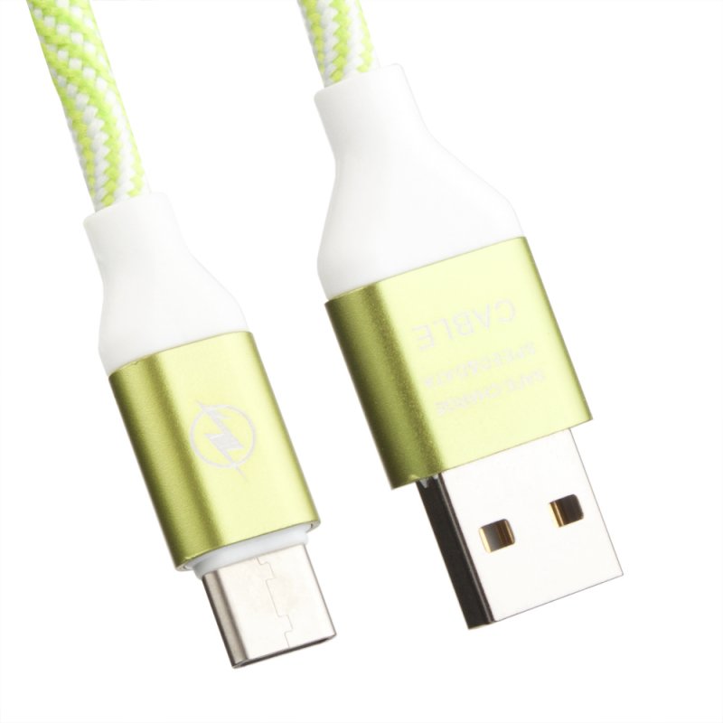 

USB кабель «LP» USB Type-C «Волны» (зеленый/белый/европакет)