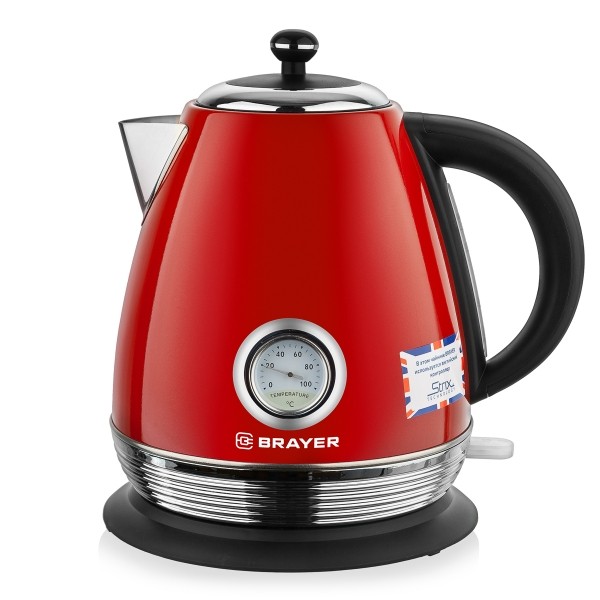 Электрический чайник Brayer BR1007RD, 2200 Вт, 1,7 л, Strix