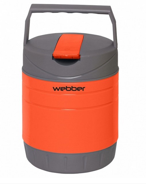 фото Термос для еды webber 24010/6р, 1.2 л, оранжевый/серый
