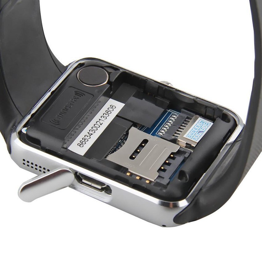 Умные часы Smart Watch DZ09, Серебро, Черный ремешок