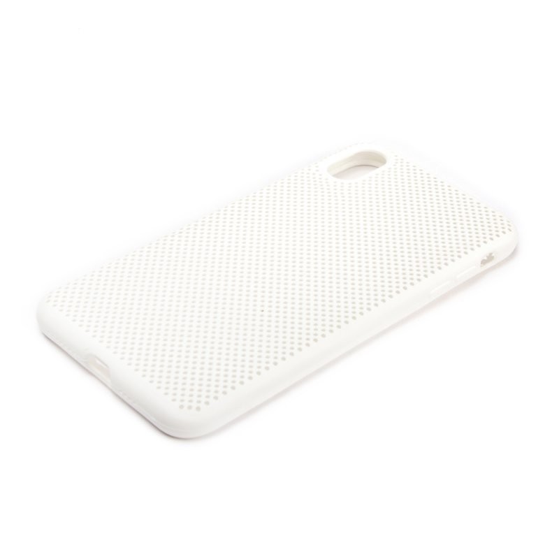 фото Силиконовый чехол «lp» для iphone xs max «silicone dot case» (белый/коробка)