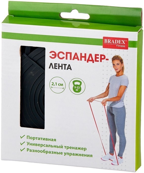 фото Эспандер лента bradex sf 0194 208 х 2.1 см черный