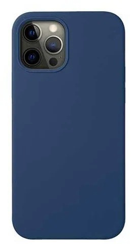 Купить Чехол Liquid Silicone Pro для Apple iPhone 12/12 Pro, синий, картон, Deppa