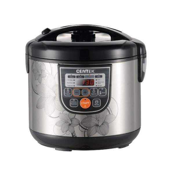 

Мультиварка Centek CT-1498 (чёрный, сталь) 700Вт, 5.0л, 10 программ + 28 программ Мультишеф