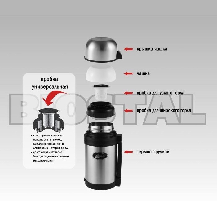 Термос 1,2 л. biostal 1200ng-1 ng-1200-1