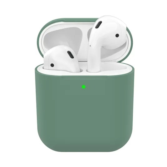 Чехол силиконовый Deppa Ultra Slim для AirPods, темно-зеленый от MELEON