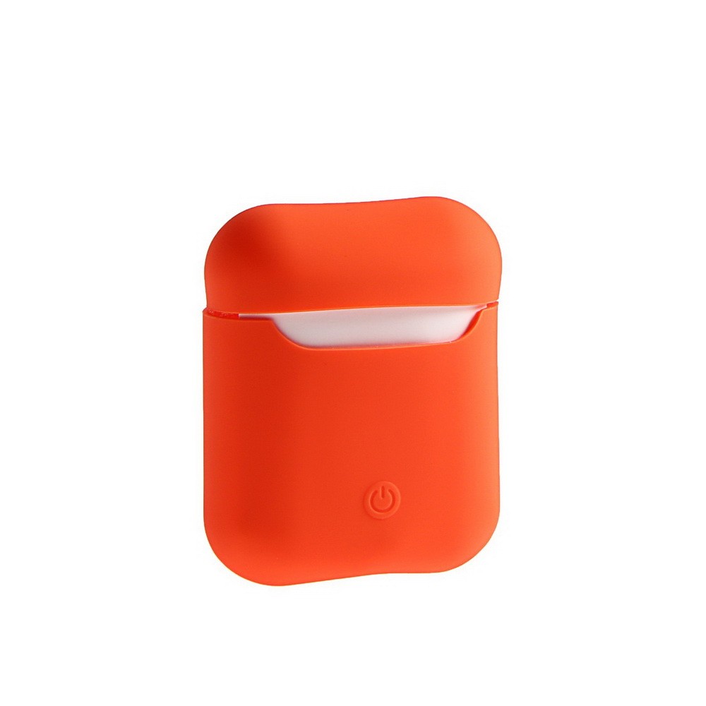 Чехол Soft touch для кейса Apple AirPods, оранжевый от MELEON