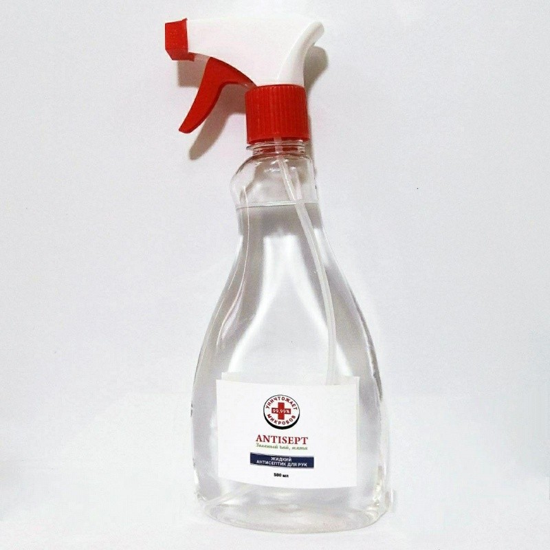 

Антисептик жидкий для рук Antisept , зел. чай и мята, 500 мл с дозатором