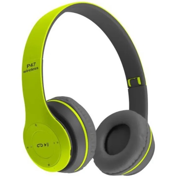 фото Беспроводные наушники bluetooth p47, зеленые