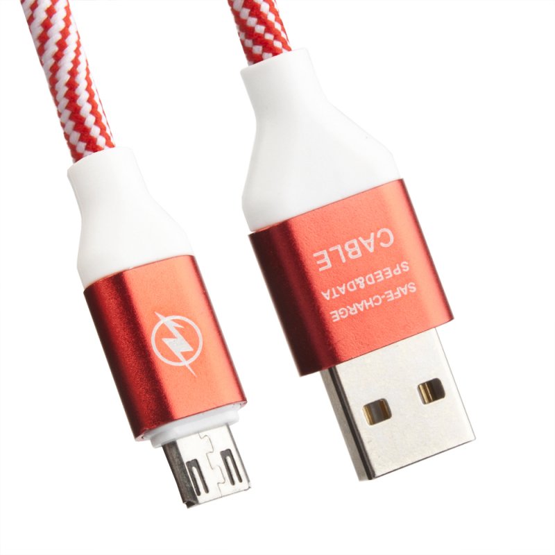 

USB кабель «LP» Micro USB «Волны» (красный/белый/европакет)