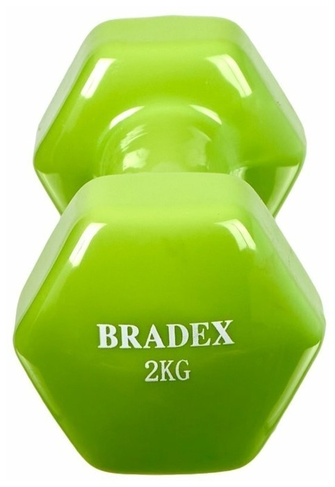 Гантель цельнолитая BRADEX SF 0535 2 кг салатовый от MELEON