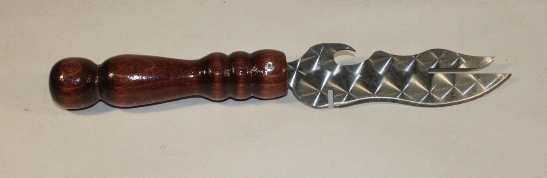  Нож для снятия мяса с шампура с деревянной ручкой | Мелеон