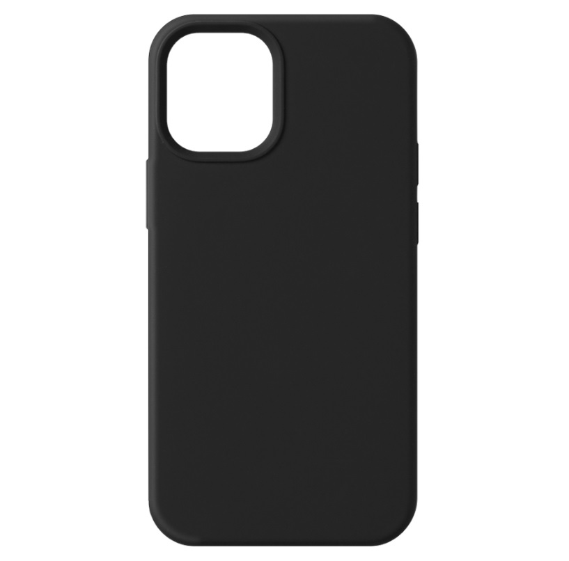 фото Накладка liquid silicone pro с поддержкой magsafe для apple iphone 12 mini, черный, картон, deppa