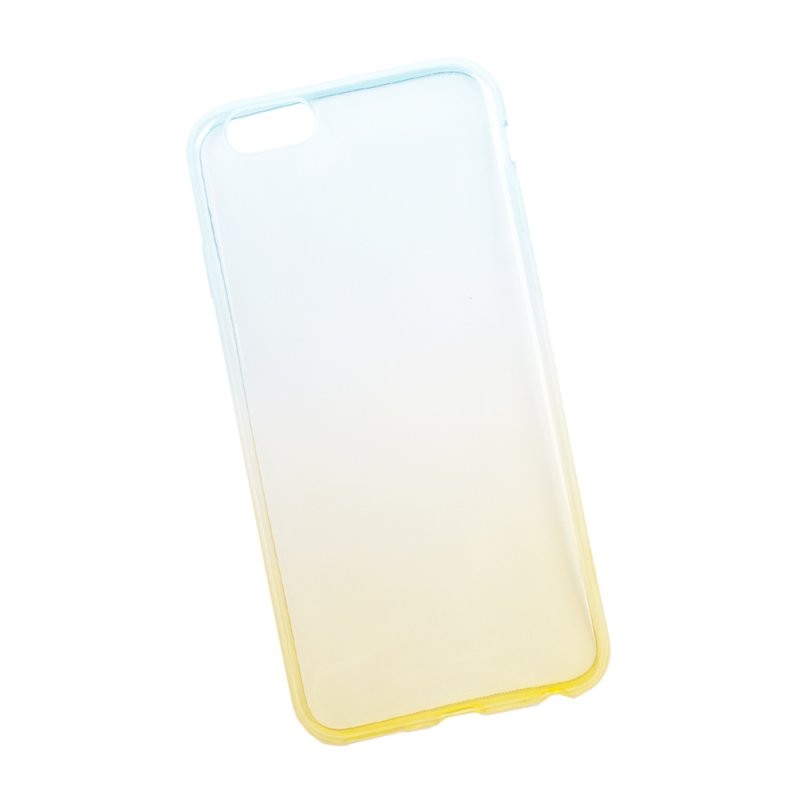 

Силиконовая крышка «LP» для iPhone 6/6s (градиент желтый/синий) коробка
