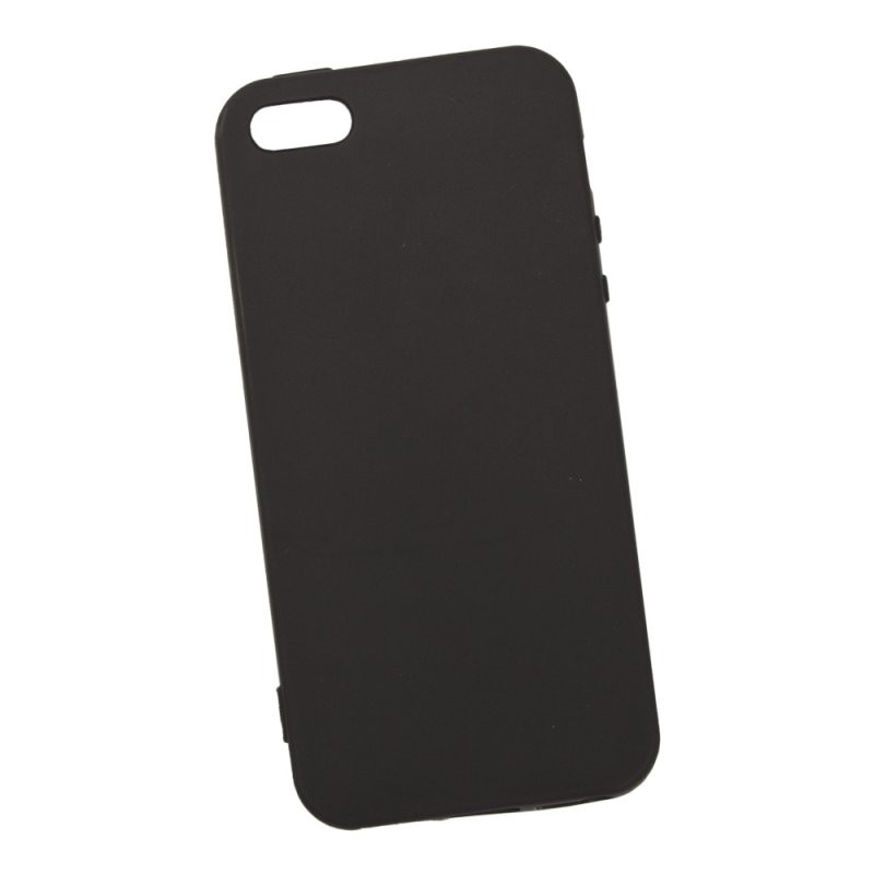

Силиконовый чехол «LP» для iPhone 5/5s/SE TPU (черный непрозрачный, европакет)