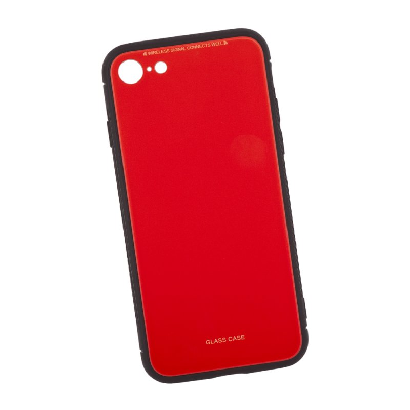 

Защитная крышка «LP» для iPhone SE 2/8/7 «Glass Case» (красное стекло/коробка)