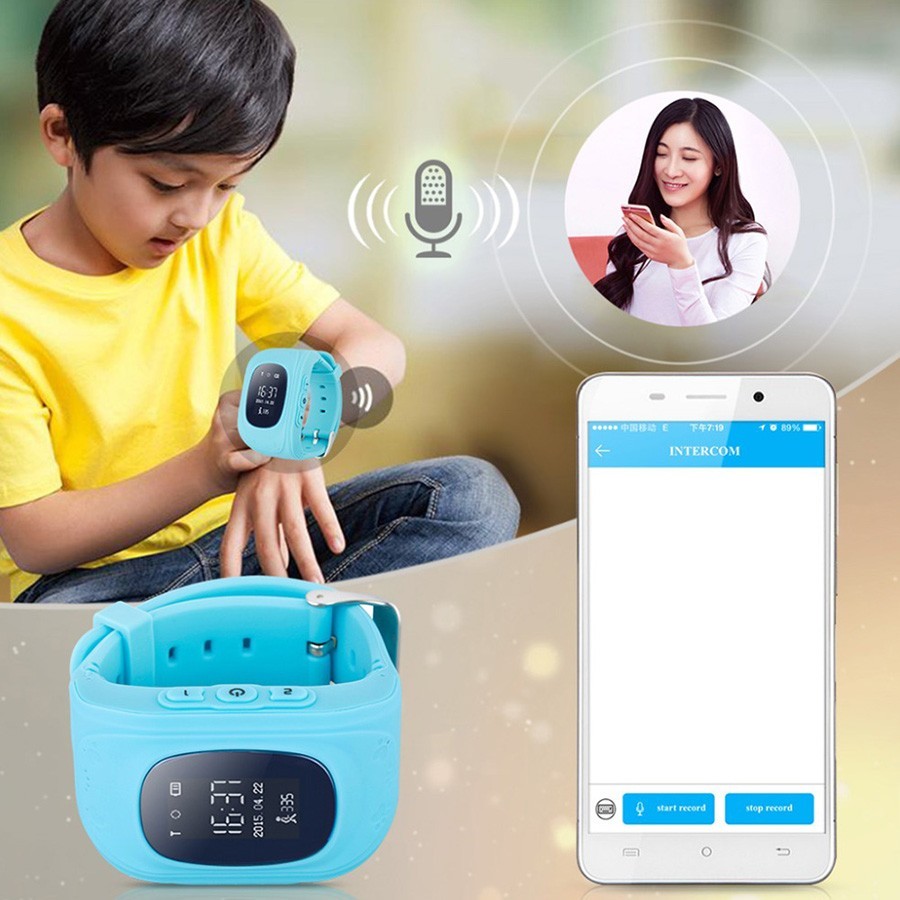 Детские часы GPS трекер Smart Baby Watch Q50, Синий