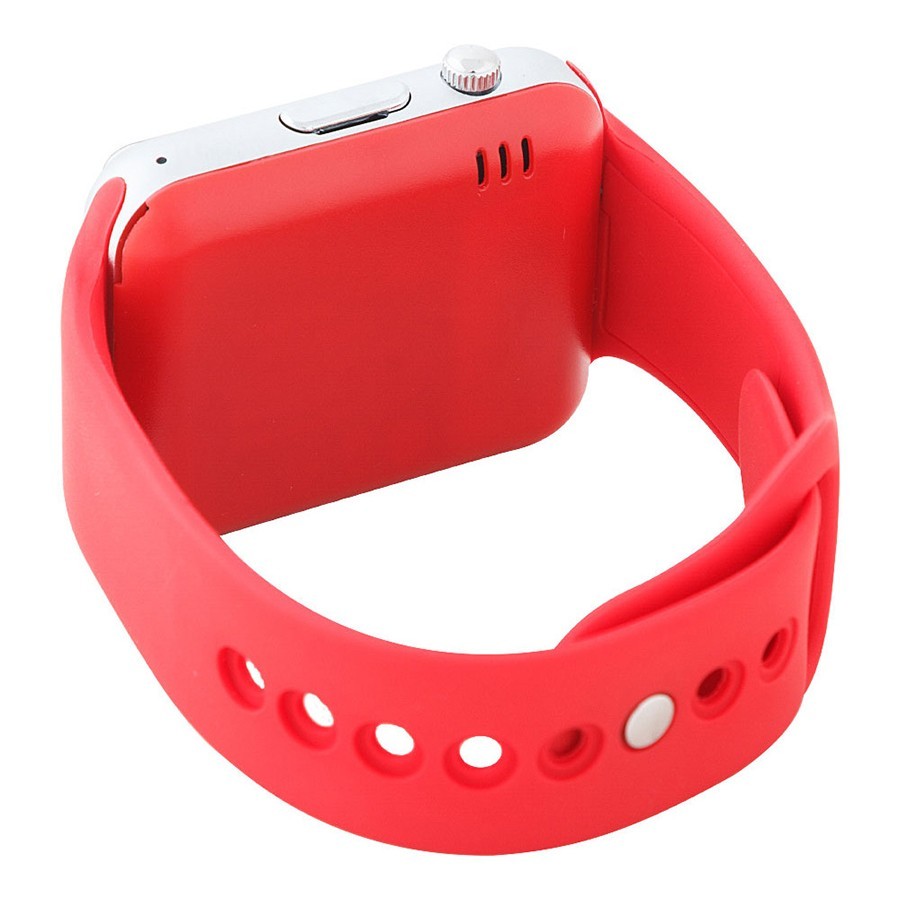 Умные часы Smart Watch A1, Серебро, Красный ремешок