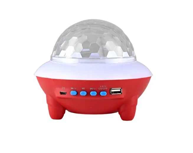 

Вращающийся диско-шар с Bluetooth и музыкальным модулем, красный