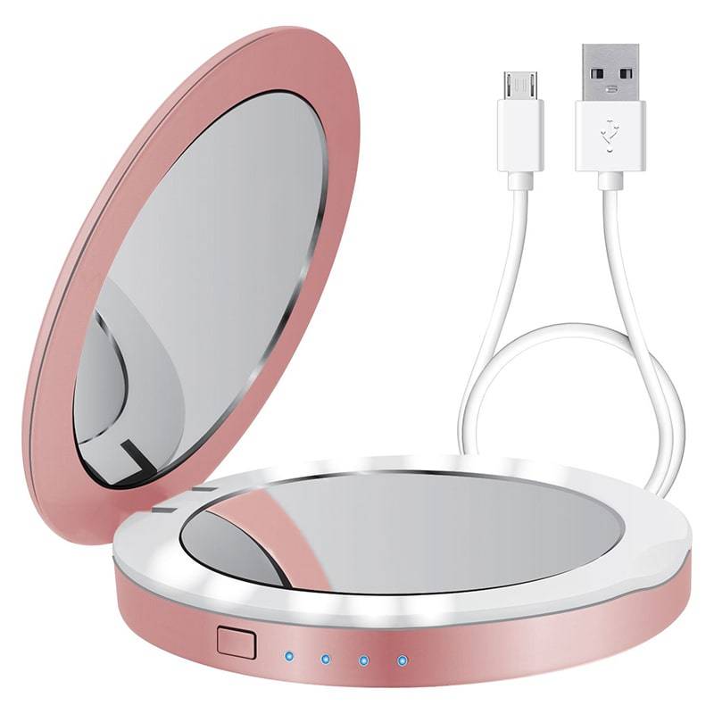 

Косметическое зеркало Power Bank с подсветкой Nu Brilliance My Compact Light Up Mirror
