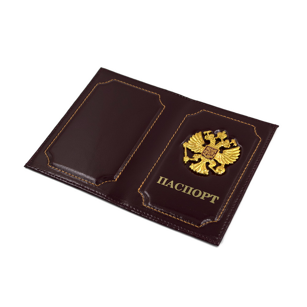 Обложка для паспорта - Герб, коричневый от MELEON