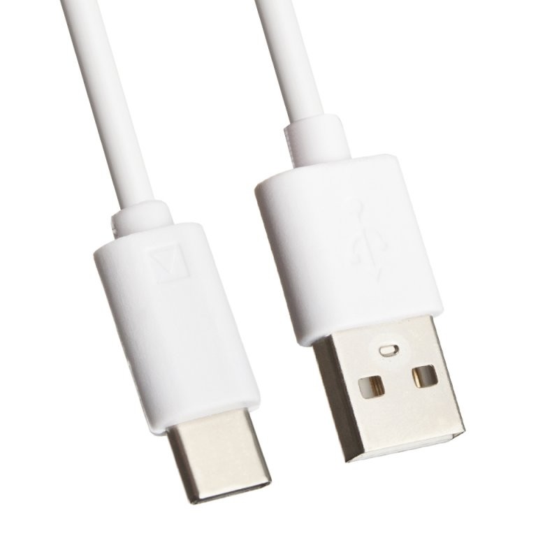 АЗУ «LP» с двумя USB выходами 2,1А + USB кабель USB Type-C «Barrel Series» (белое/европакет)