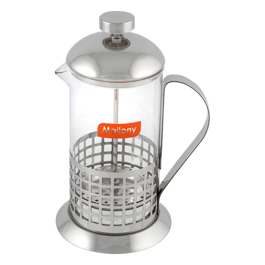 

Mallony Чайник/кофейник (кофе-пресс), CELLULA, B511-600ML, из жаропрочного стекла, 600 мл, в корп из нерж ст 950138