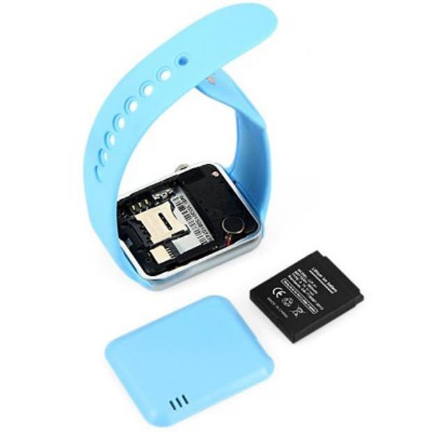 Умные часы Smart Watch A1 Серебро Голубой ремешок