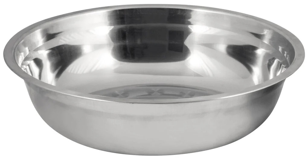 фото Mallony миска bowl-27, объем 2,8 л, с расширенными краями, из нерж стали, зеркальная полировка