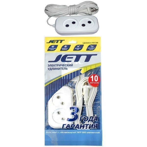 

Удлинитель ДЖЕТТ РС-2 без з/м, 2р*10м (провод ШВВП ) 155-059