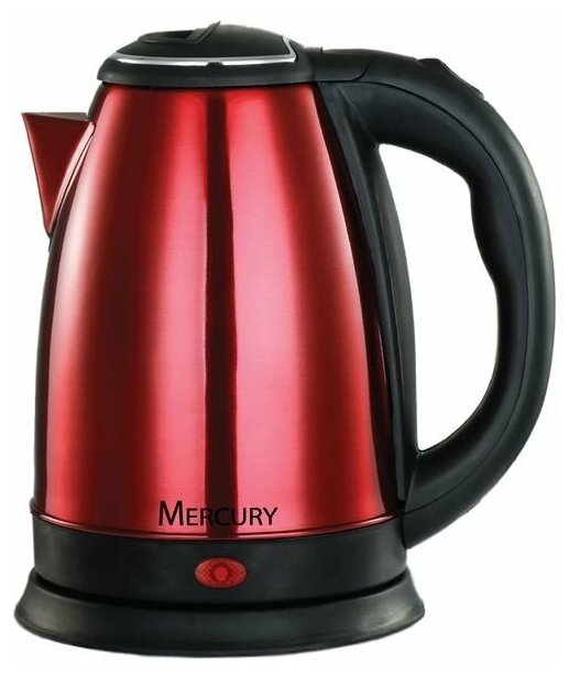 фото Чайник mercury mc-6623, красный металлик