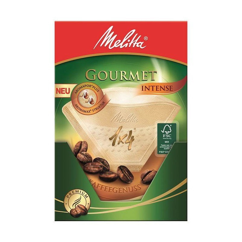 Фильтры бумажные для заваривания кофе 1х4 Гурмэ Интенс Melitta 100999 Фильтры бумажные для заваривания кофе 1х4 Гурмэ Интенс Melitta 100999