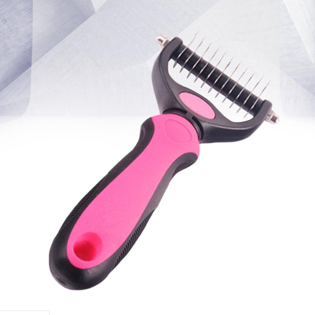 Колтунорез для собак Dematting Comb 11 загнутых зубцов, 17х7 см от MELEON