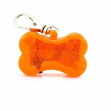 Светодиодный брелок-адресник для собак Косточка, оранжевый от MELEON