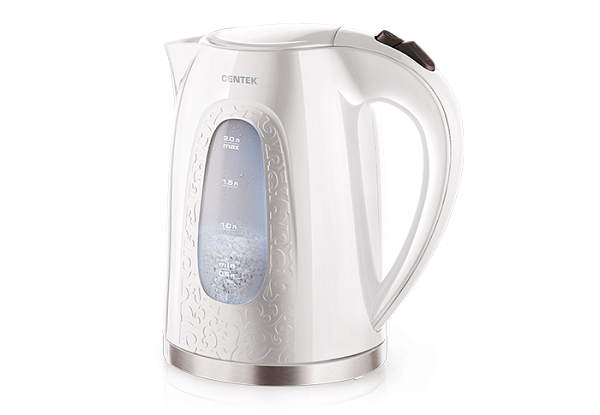 

Чайник электрический Centek CT-0041 <White 2.0л> 2200Вт, открывание кнопкой, внутренняя подсветка