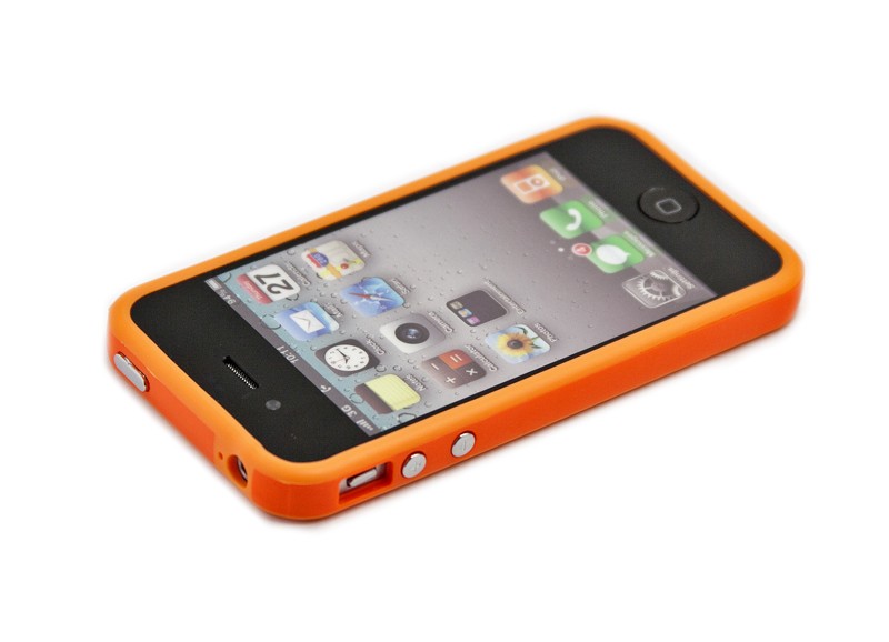 фото Чехол/накладка «lp» bumpers для iphone 4/4s (оранжевый) блистер