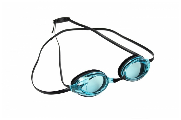 Очки для плавания BRADEX Спорт, черные цвет линзы - голубой от MELEON
