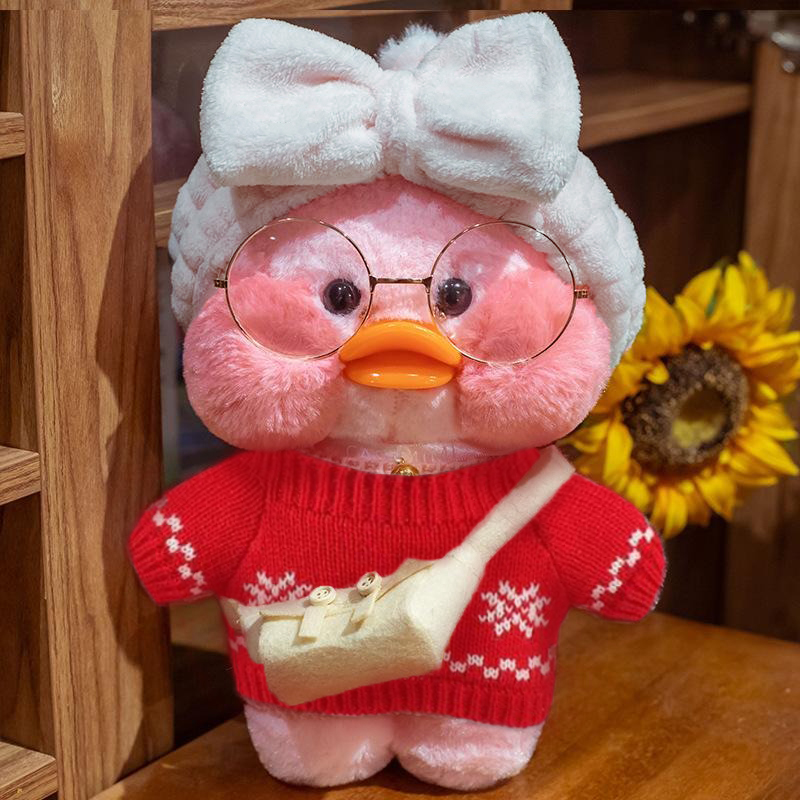 

Мягкая игрушка - уточка Lalafanfan Duck, розовая