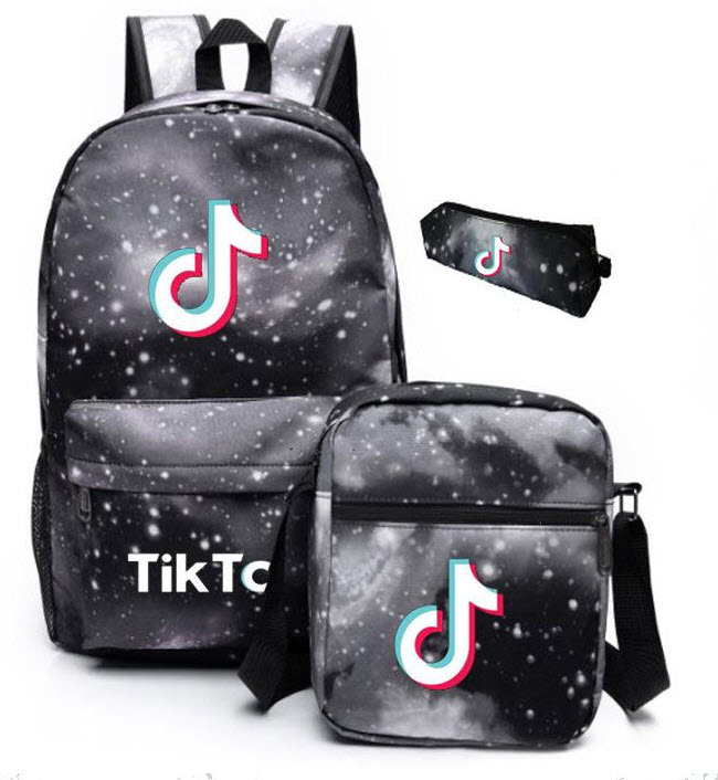 

Школьный набор сумка, рюкзак и пенал - Tik Tok, звездное небо
