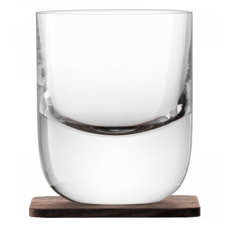 

LSA Набор стаканов Whisky renfrew tumbler & walnut coaster WH12 2 шт. 270 мл бесцветный/дерево