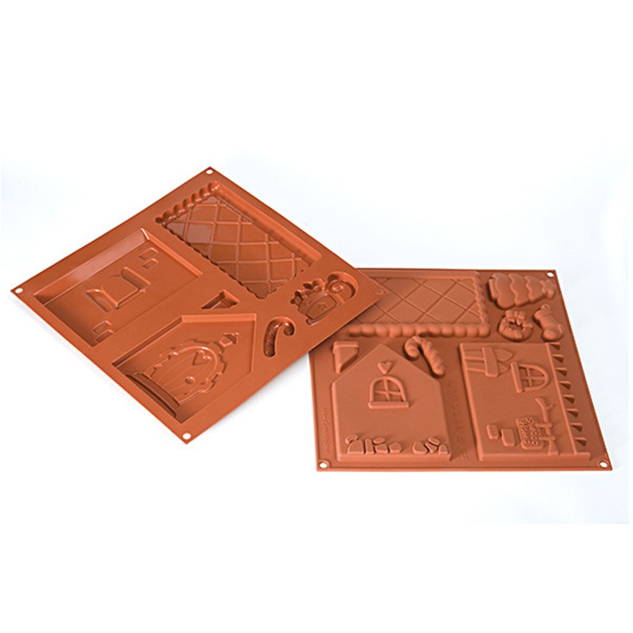 фото Набор для приготовления пряничного домика home sweet home, 30,5х30,5 см, силиконовый