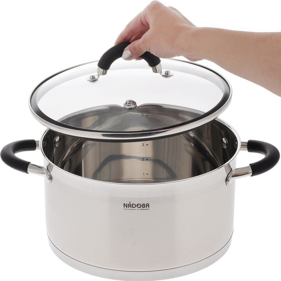 фото Набор посуды nadoba olina 726419 8 пр. серебристый/черный