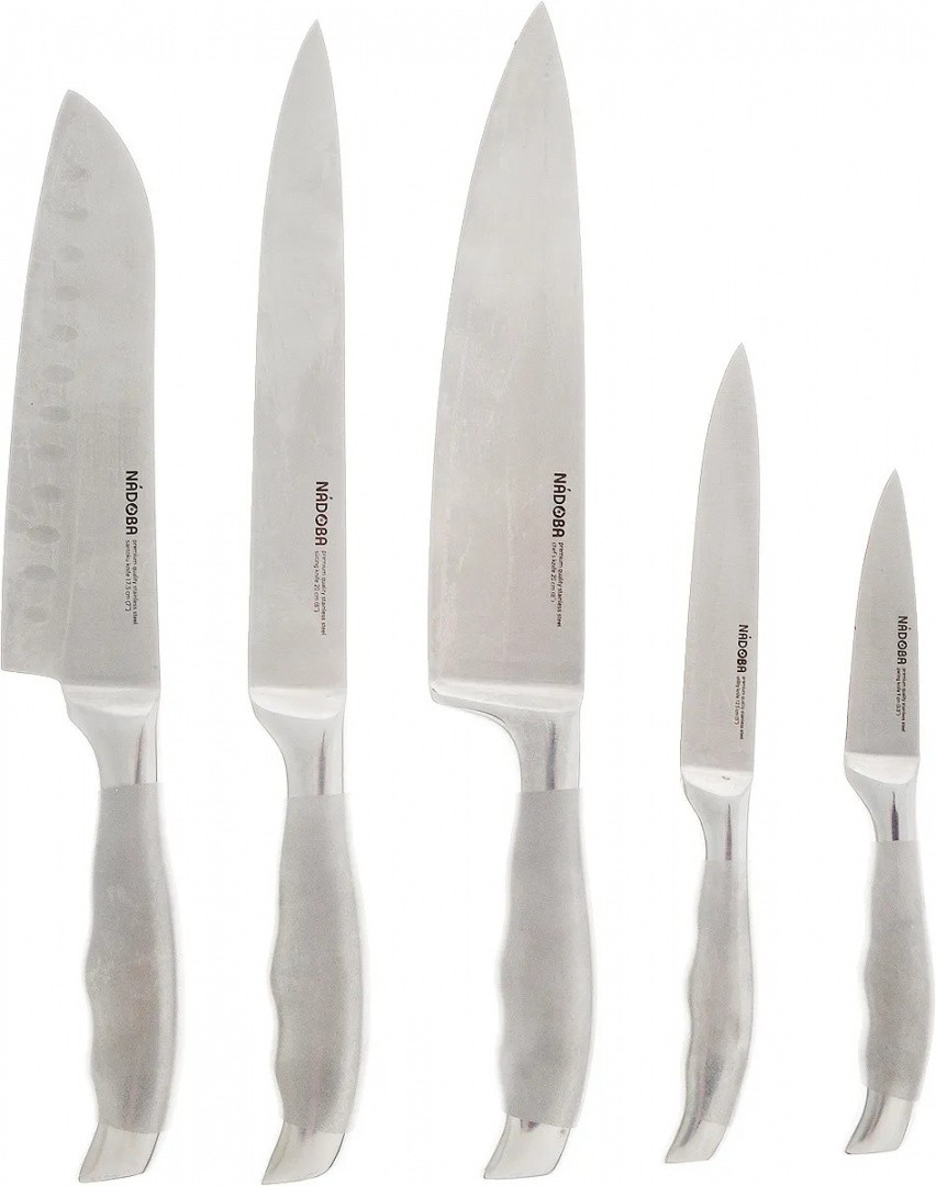 фото Набор nadoba marta 722816, 5 ножей с подставкой, серебристый