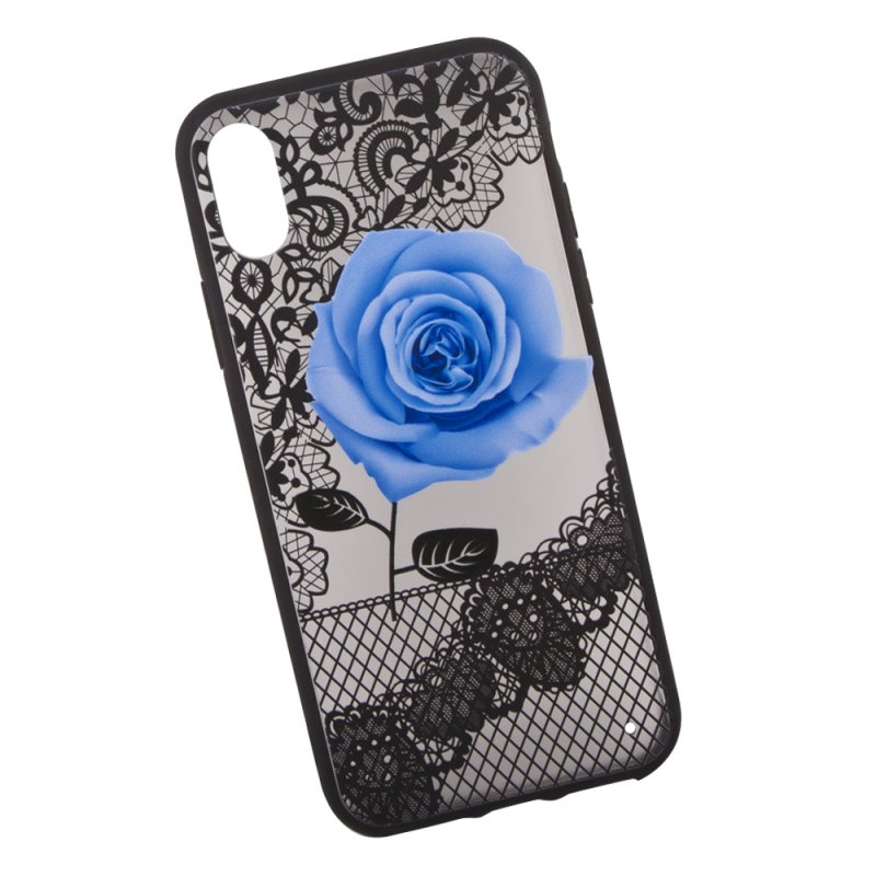 

Защитная крышка «LP» для iPhone X/Xs Роза голубая (европакет)