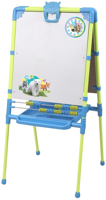 Мольберт детский Nika к комплекту детской мебели Пушистая азбука (М2/ПА) зеленый/синий от MELEON