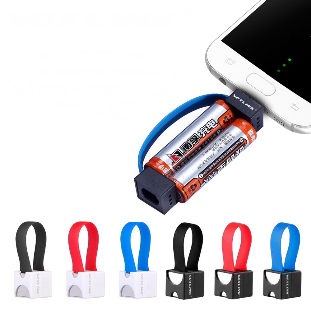Купить Портативная мини зарядка USB от батареек для Android, цвет микс ...