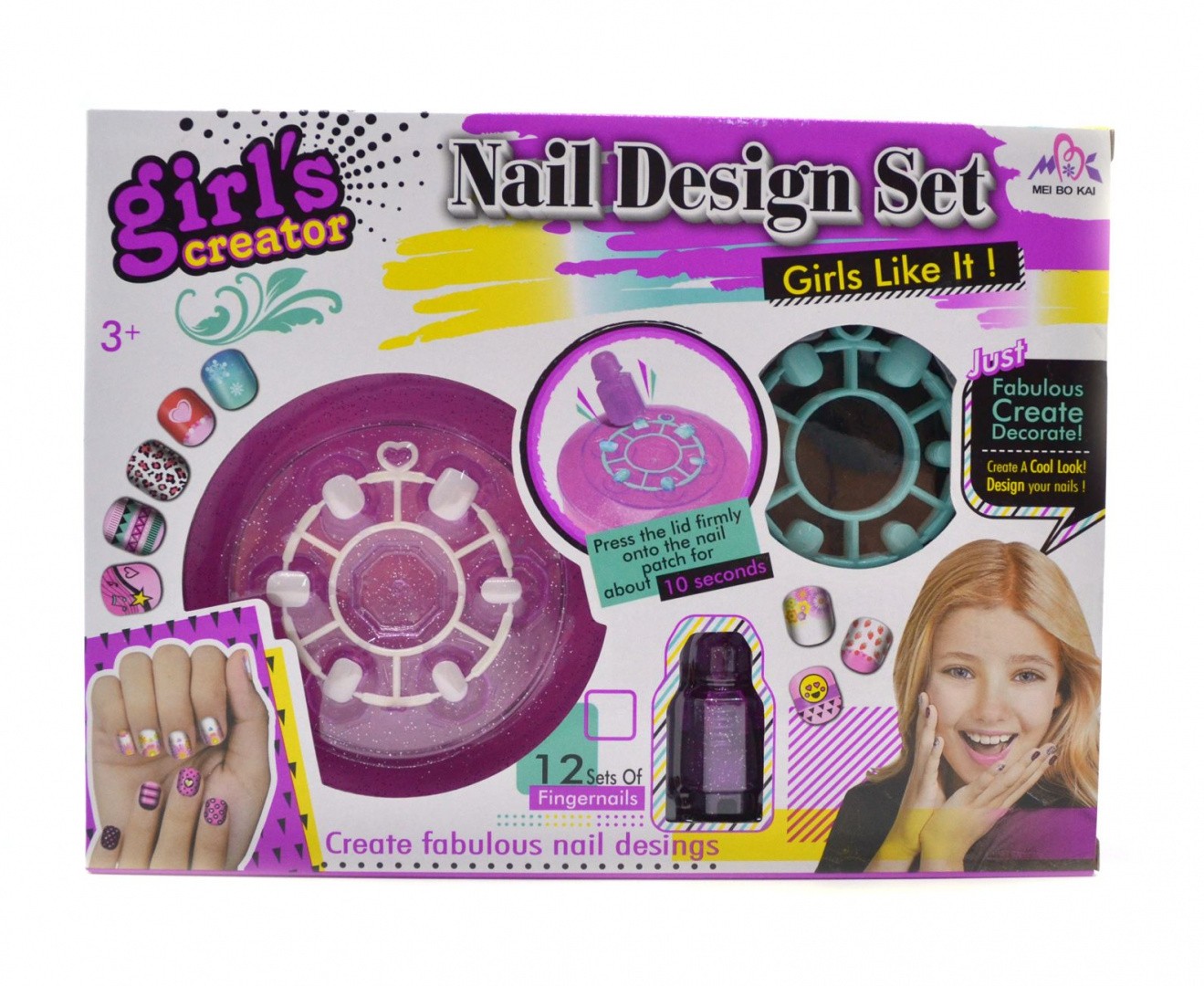 

Детский набор для маникюра с накладными ногтями Nail Design Set