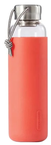 фото Бутылка для воды black + blum glass water bottle 600 мл стекло, металл, силикон coral